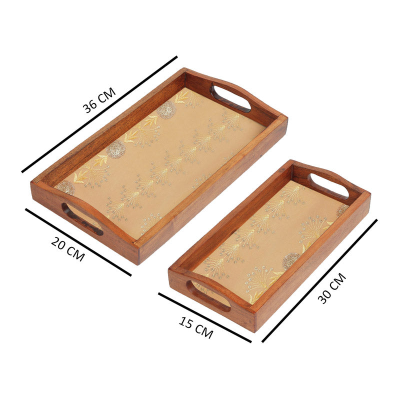 Buy Dola ethnic Serving Tray - Set Of Two Serving Tray from Vaaree