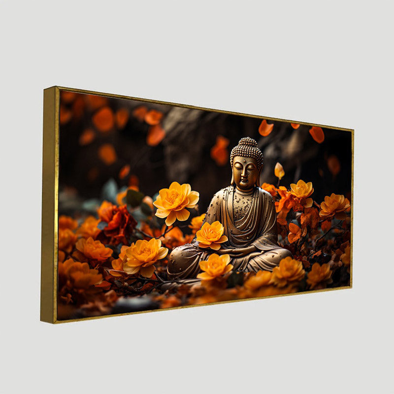 Buy Sadaa Shanti Buddha Wall Painting With Frame Wall Art & Paintings from Vaaree