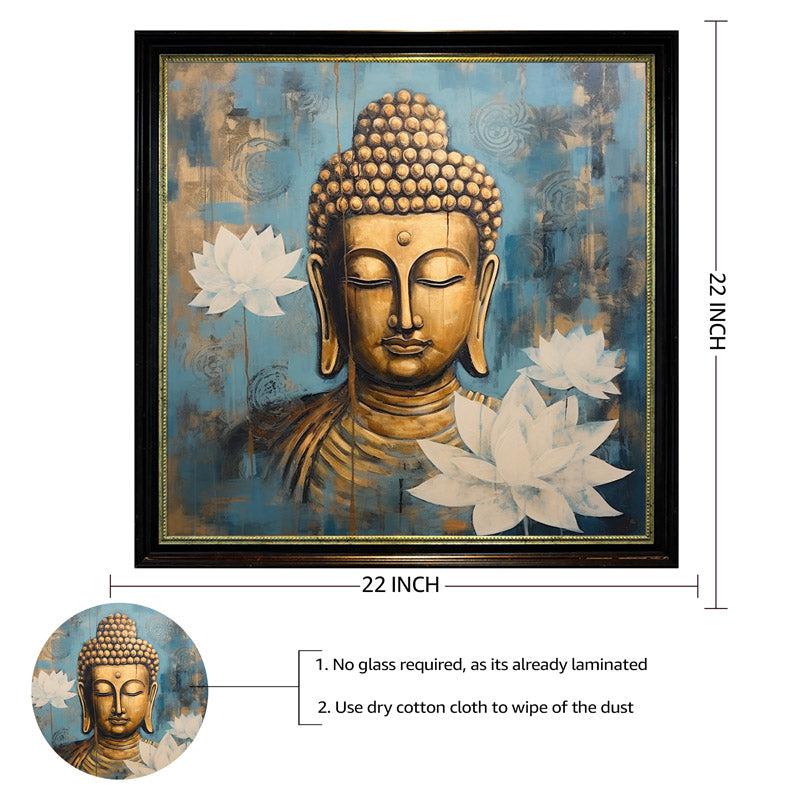 Buy White Lotus Buddha Wall Painting Wall Art & Paintings from Vaaree