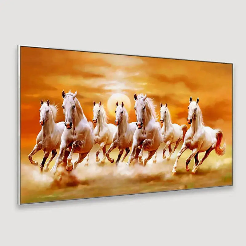 Buy Sunset Stallion Race Wall Painting Wall Art & Paintings from Vaaree