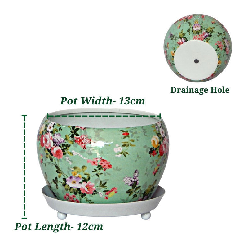 Buy English Garden Planter With Plate - Set Of Two Pots & Planters from Vaaree