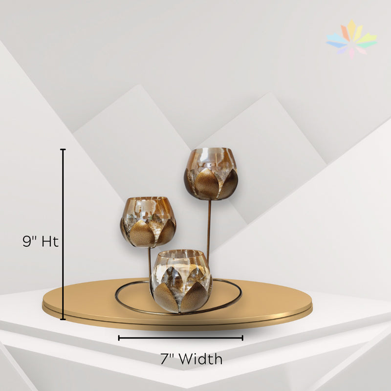 Buy Anvisha Lotus Tealight Candle Holder Candle Holders from Vaaree