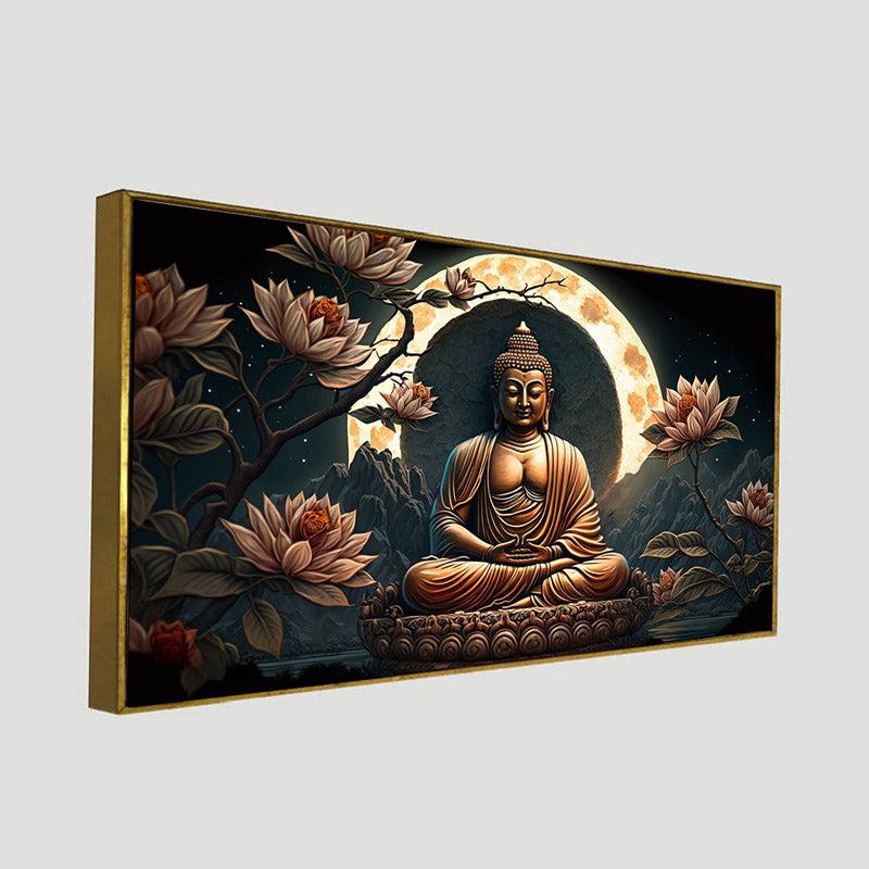 Buy Meditative Buddha Wall Painting- With Frame Wall Art & Paintings from Vaaree