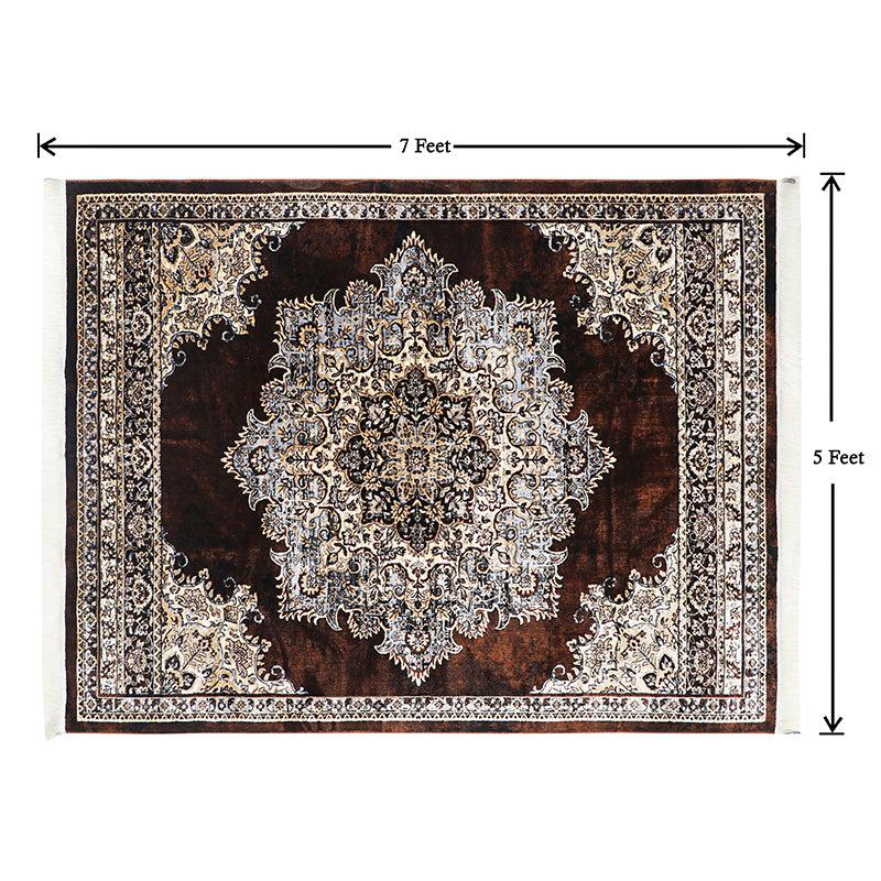 Buy Sinera Ethnic Carpet - Brown Carpet from Vaaree