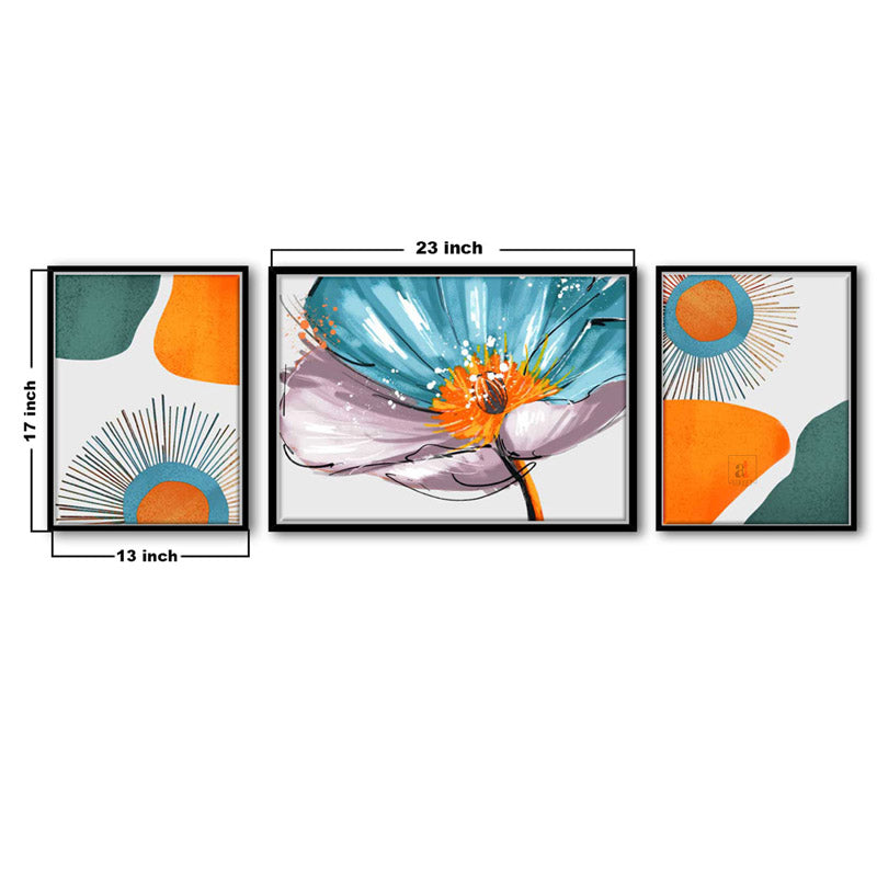 Buy Shawna Floral Wall Art - Set Of Three Wall Art & Paintings from Vaaree