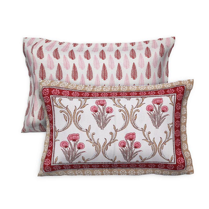 Buy Giselle Floral Bedsheet - Red Bedsheets from Vaaree