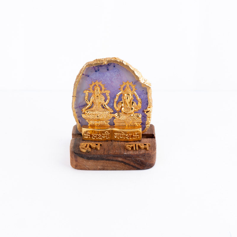 Buy Divine Laxmi Ganesha Agate Festive Gift Box - Violet Idols & Sets from Vaaree