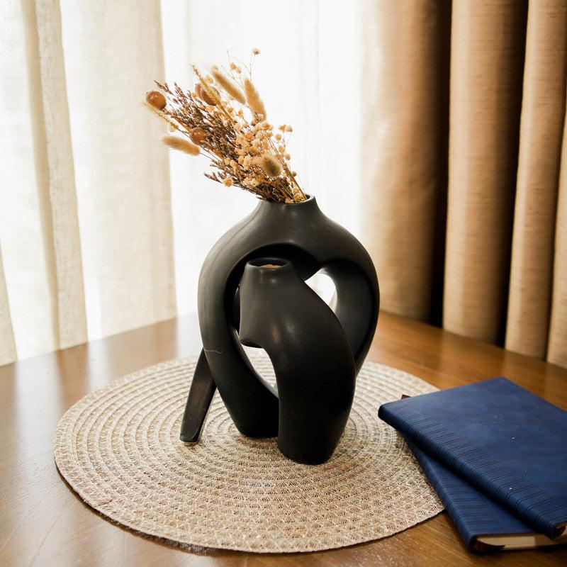 Buy Carbon Harmony Vase - Set Of Two Vase from Vaaree