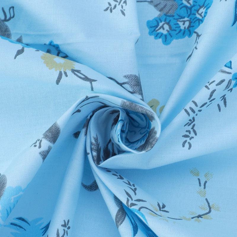 Buy Esmeralda Floral Printed Bedsheet - Blue Bedsheets from Vaaree