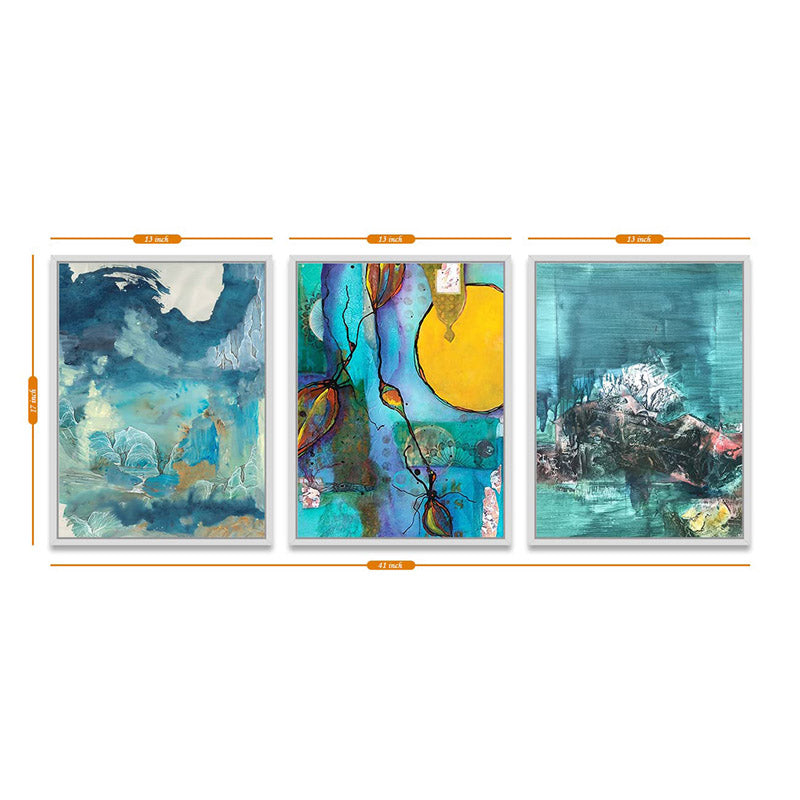 Buy Mintera Wall Art - Set Of Three Wall Art & Paintings from Vaaree