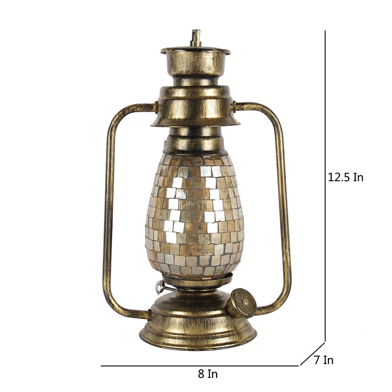 Buy Avina Mosaic Lantern Table Lamp - Gold Table Lamp from Vaaree