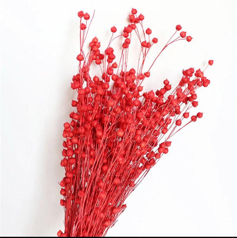 Buy Amora Fax Dried Flower Bunch - Red Artificial Flowers from Vaaree