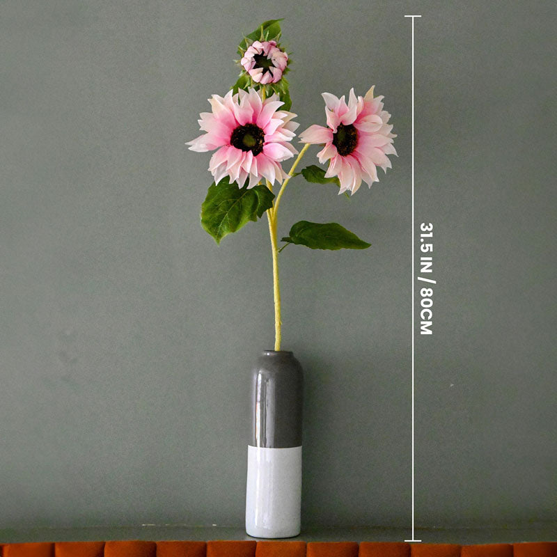 Buy Faux Sunflower Flower Stick - Pink Artificial Flowers from Vaaree