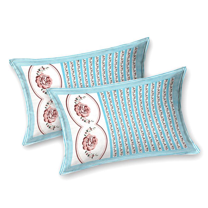 Buy Magnus Floral Bedsheet - Blue Bedsheets from Vaaree