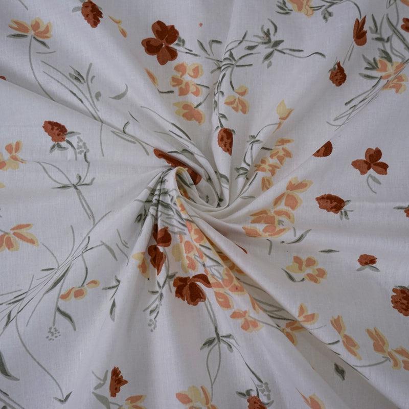 Buy Vishva Floral Bedsheet - Peach Bedsheets from Vaaree