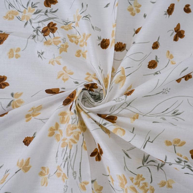 Buy Vishva Floral Bedsheet - Yellow Bedsheets from Vaaree