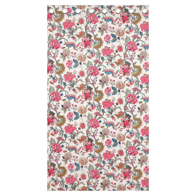 Buy Mivaana Floral Curtain - Pink Curtains from Vaaree