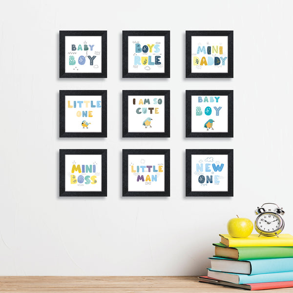 Buy Little Lad Kids Wall Art - Set Of Nine Wall Art & Paintings from Vaaree