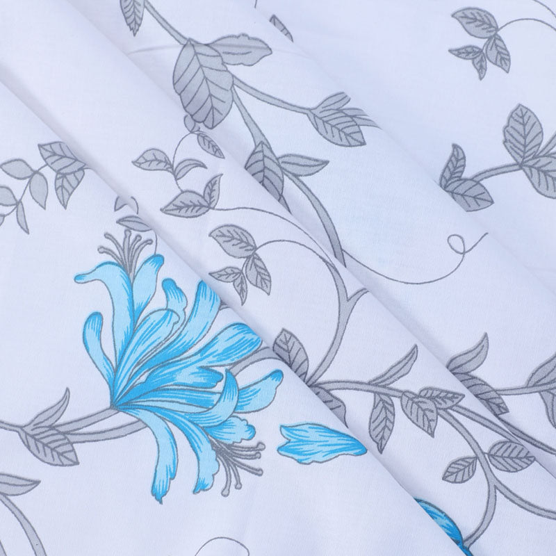 Buy Catalina Floral Printed Bedsheet - Blue Bedsheets from Vaaree