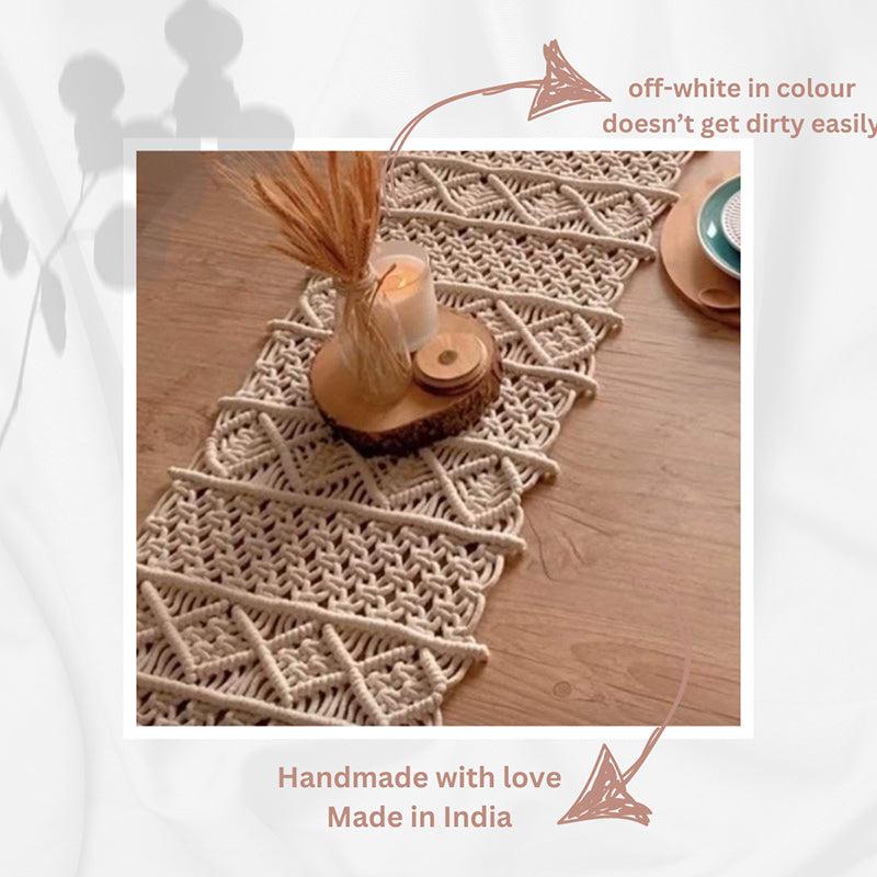 Buy Riviana Macrame Knot Table Runner Table Runner from Vaaree