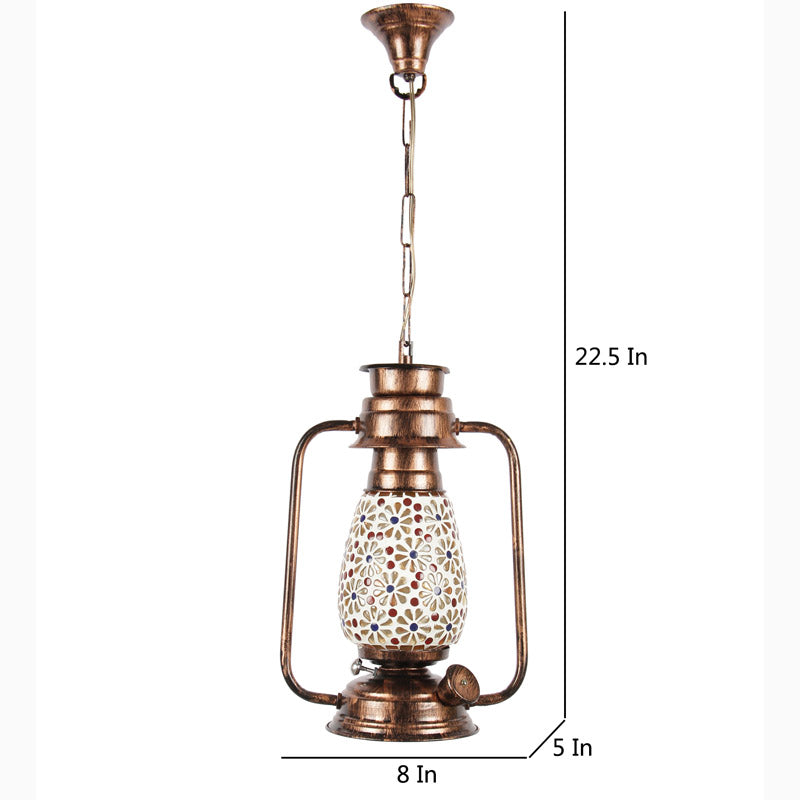 Buy Admya Mosaic Lantern Ceiling Lamp - Copper Ceiling Lamp from Vaaree