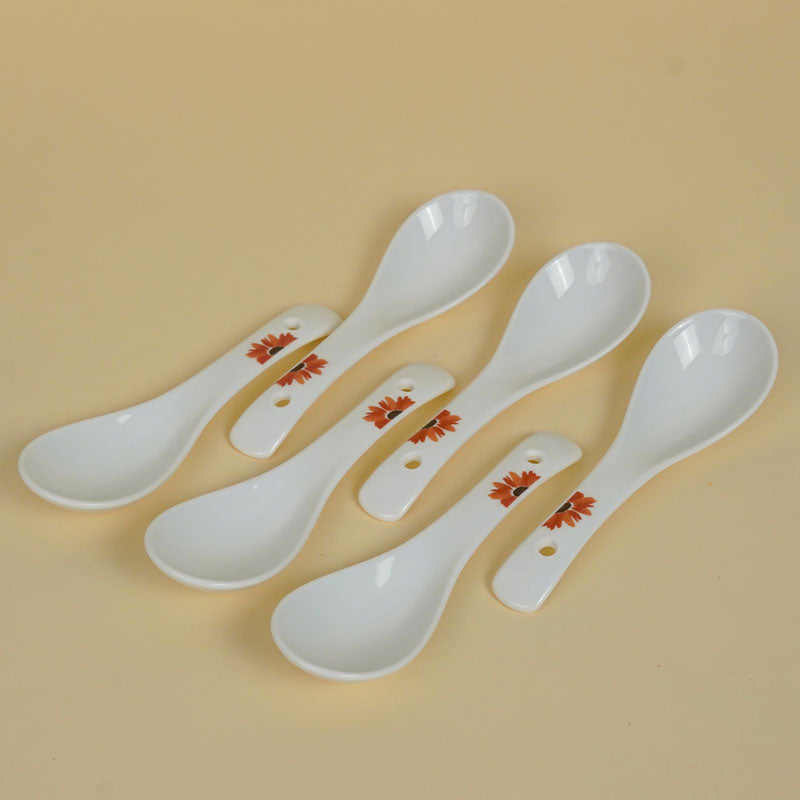 Buy Sunflower Glow Soup Bowl With Spoon (250 ML) - Twelve Piece Set Soup Bowl from Vaaree