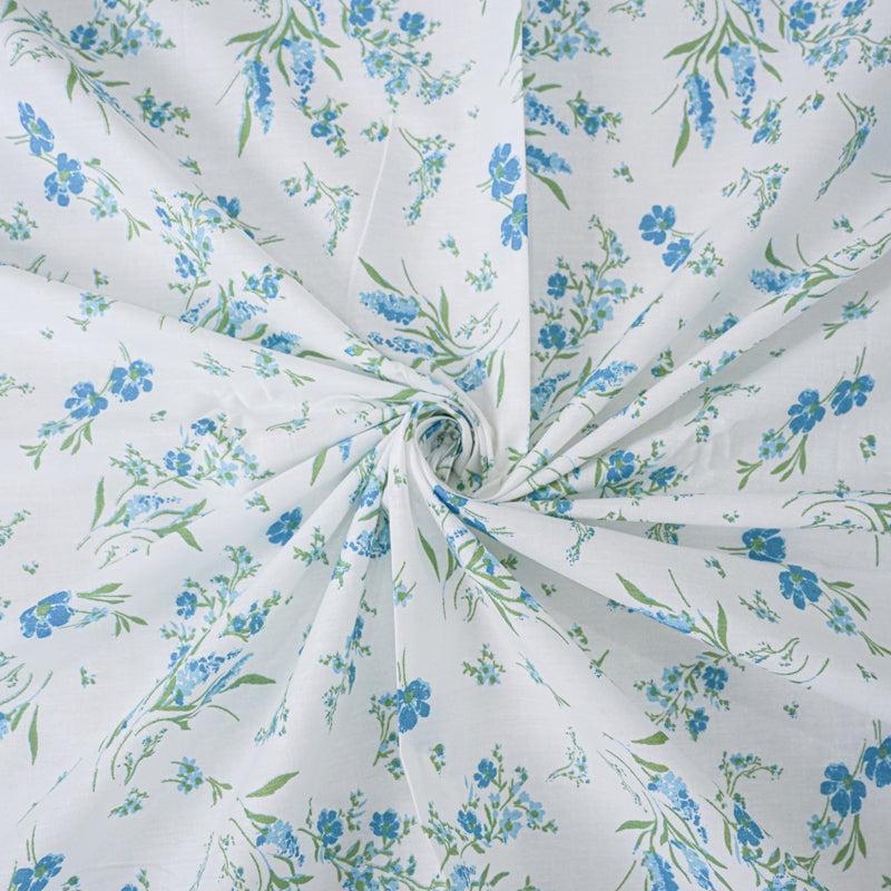 Buy Peila Floral Bedsheet - Blue Bedsheets from Vaaree