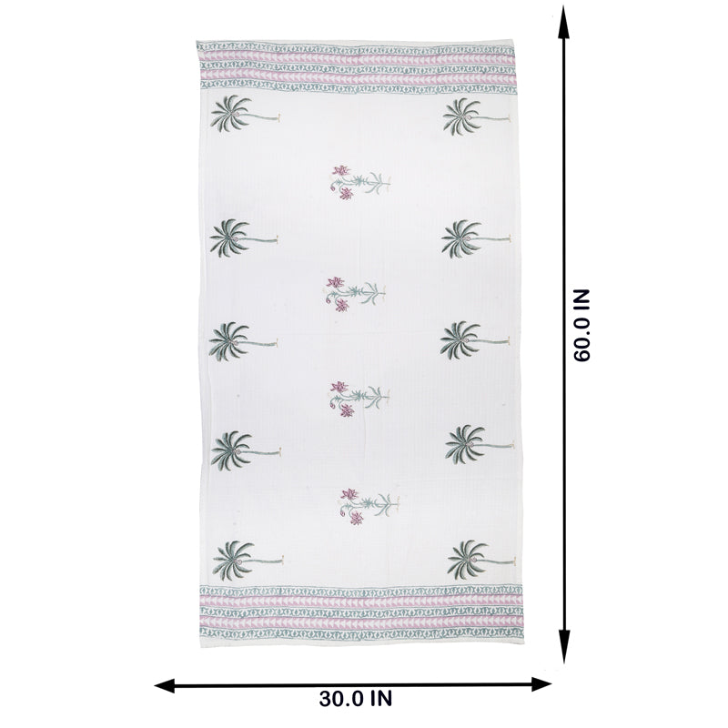 Buy Riera Floral Waffle Bath Towel Bath Towels from Vaaree