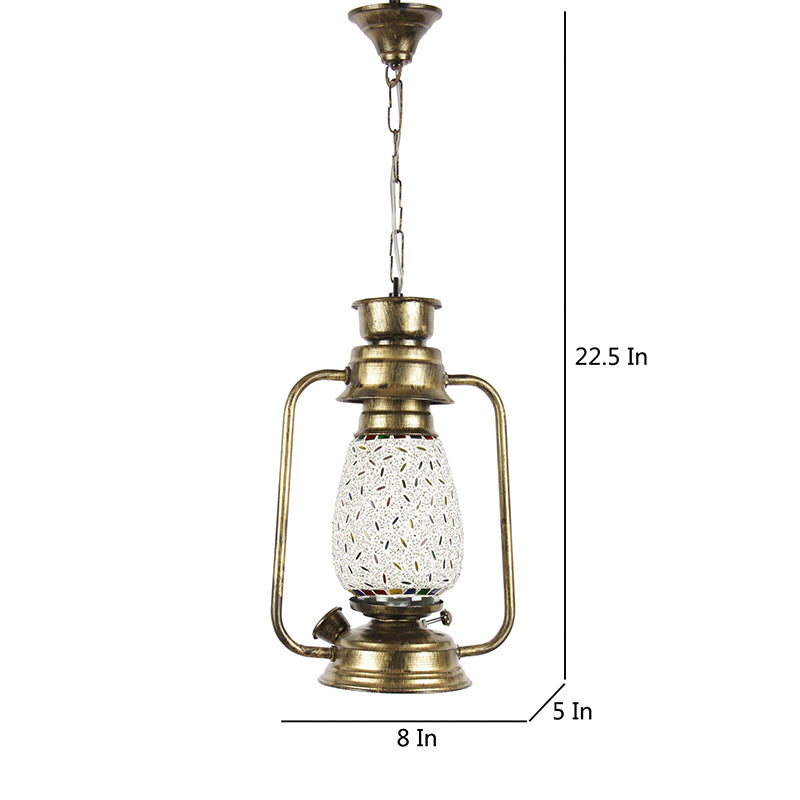 Buy Siera Mosaic Lantern Ceiling Lamp - Gold Ceiling Lamp from Vaaree