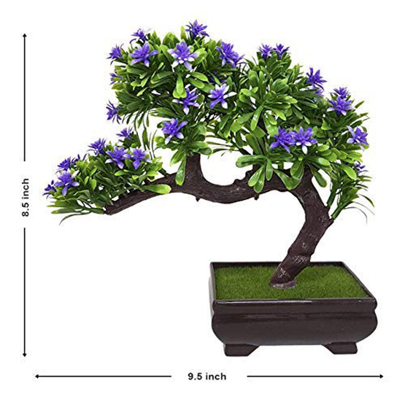 Buy Faux Purple Bonsai Plant With Pot Artificial Plants from Vaaree