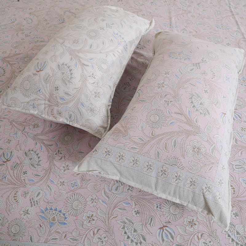 Buy Samuna Floral Bedsheet - Pink Bedsheets from Vaaree