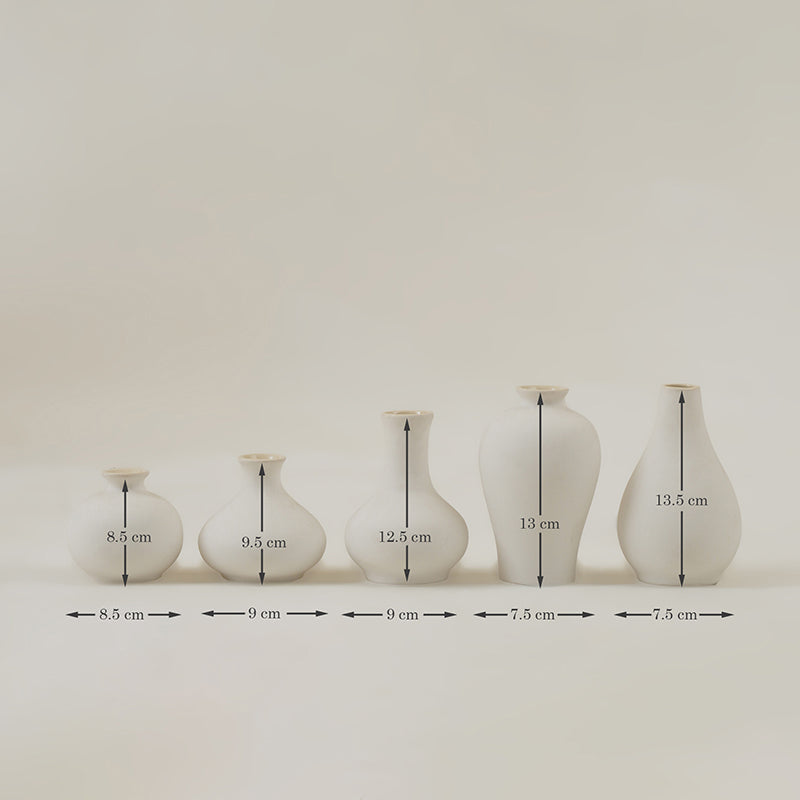 Buy Narcia Boho Vase (White) - Five Piece Set Vase from Vaaree