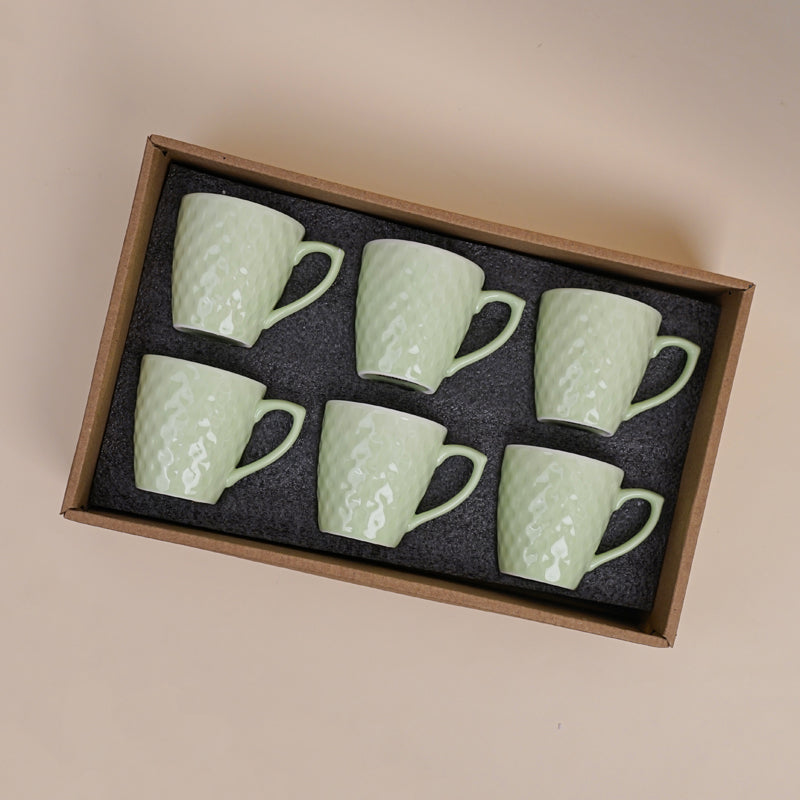 Buy Arviya Light Green Cup (180 ML) - Set Of Six Mug from Vaaree