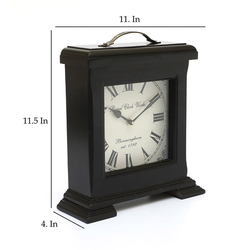 Buy Sorien Silent Table Clock - Black Table Clock from Vaaree