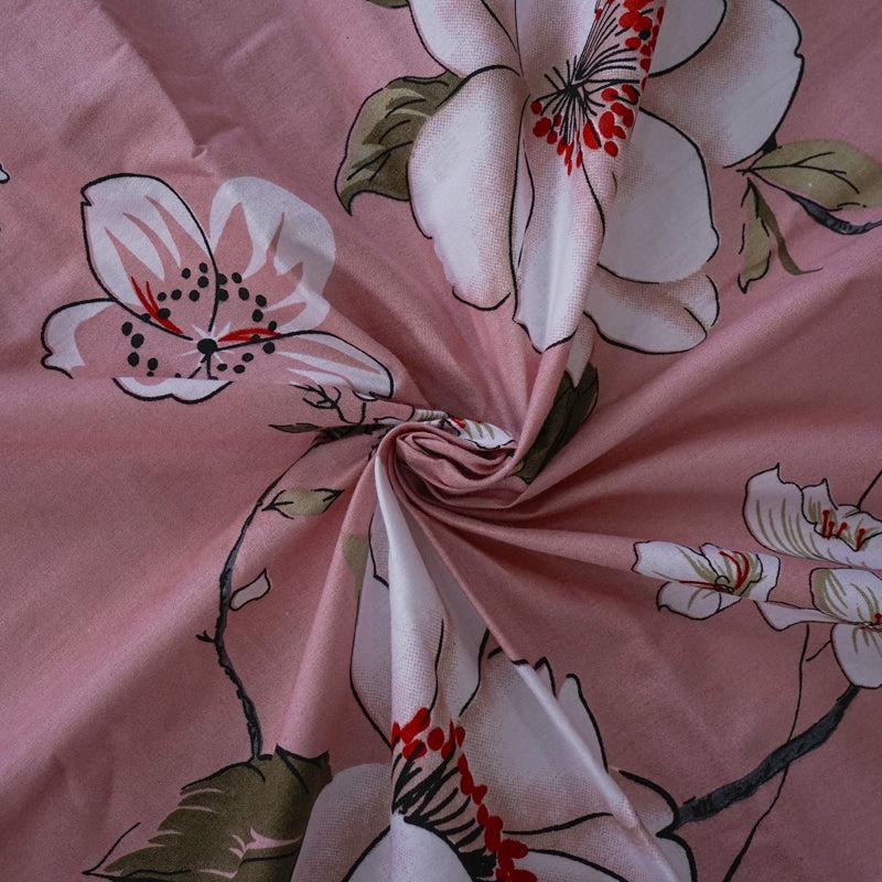 Buy Advina Floral Bedsheet - Pink Bedsheets from Vaaree