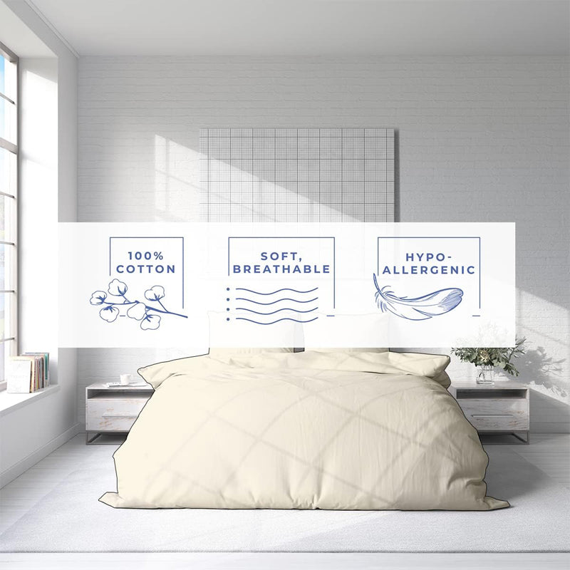 Buy Amelia Duvet Cover With Pillow Covers - Ivory Duvet Covers from Vaaree