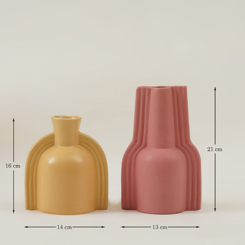 Buy Lamia Boho Vase - Set Of Two Vase from Vaaree