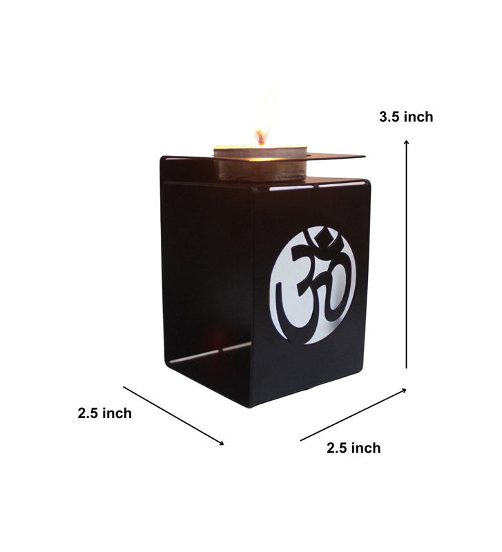 Buy Om Shakti Tealight Candle Holder - Set Of Two Tea Light Candle Holders from Vaaree