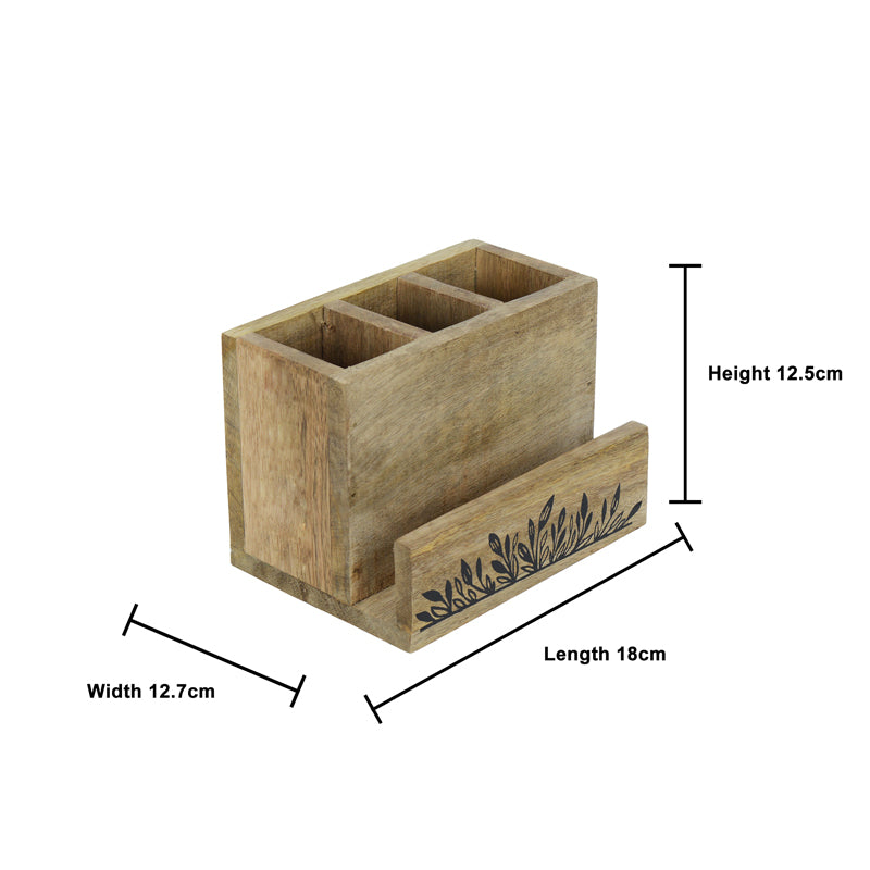 Buy Amra Wooden Cutlery Holder Cutlery Stand from Vaaree