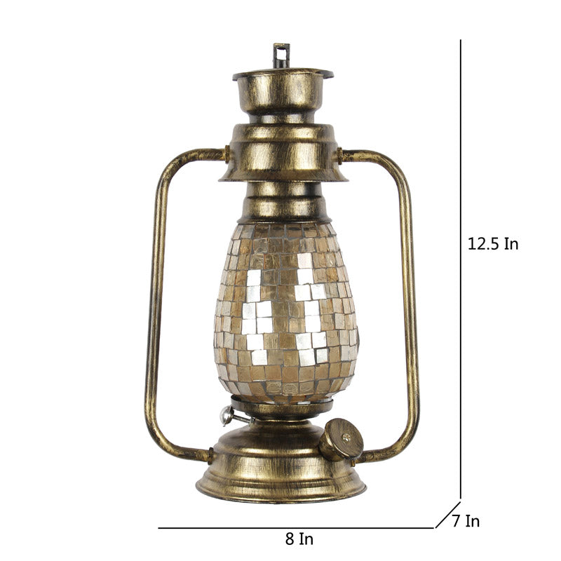 Buy Avina Mosaic Lantern Wall Lamp - Gold Wall Lamp from Vaaree