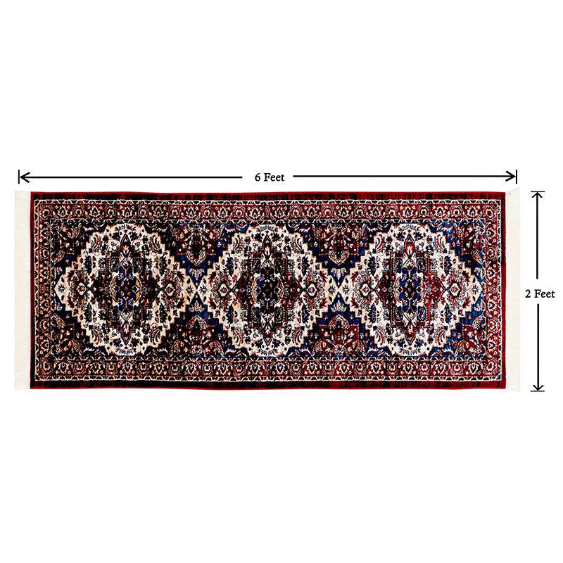 Buy Nikha Ethnic Runner Rug - Maroon Runner Rug from Vaaree