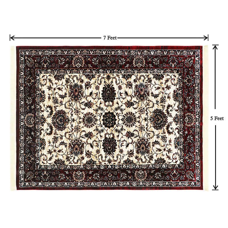 Buy Aavni Flora Carpet - Brown & Beige Carpet from Vaaree