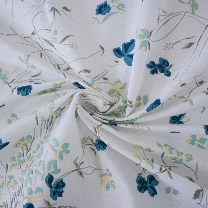 Buy Vishva Floral Bedsheet - Turquoise Bedsheets from Vaaree