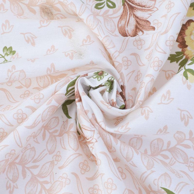 Buy Floral Rush Printed Bedsheet - Peach Bedsheets from Vaaree