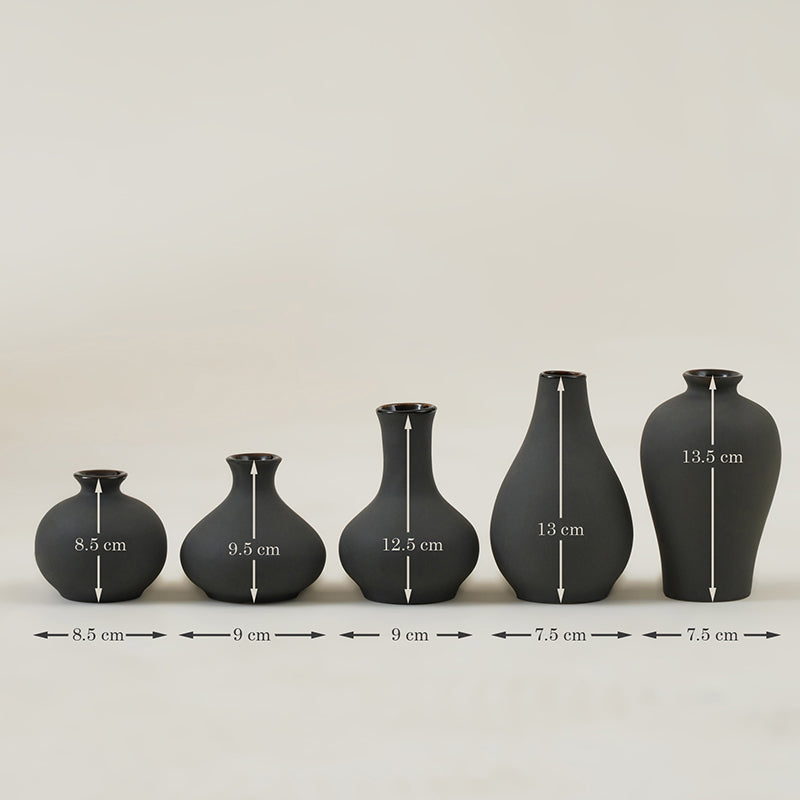 Buy Narcia Boho Vase (Black) - Five Piece Set Vase from Vaaree