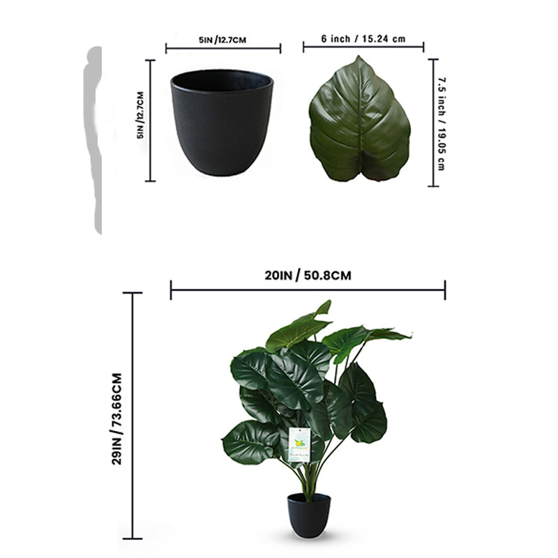 Buy Faux Everlasting Devil's Ivy Plant With Pot - 2.1 Feet Artificial Plants from Vaaree