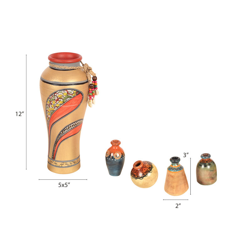 Buy Kaishori Handcrafted Vase - Set of Five Vase from Vaaree