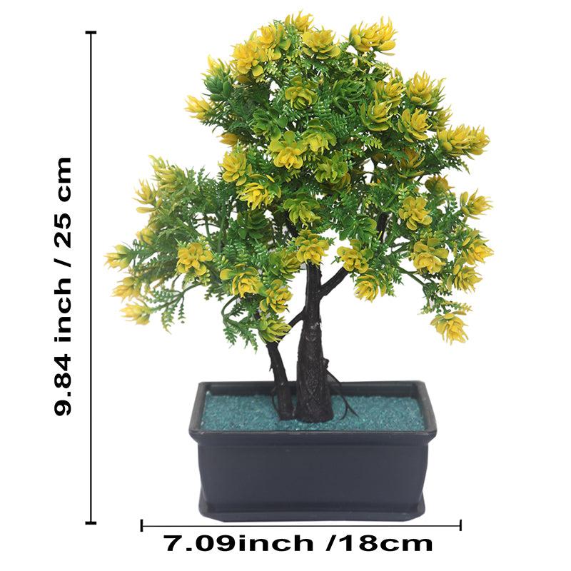 Buy Faux Yellow Moyogi Bonsai With Pot Artificial Plants from Vaaree