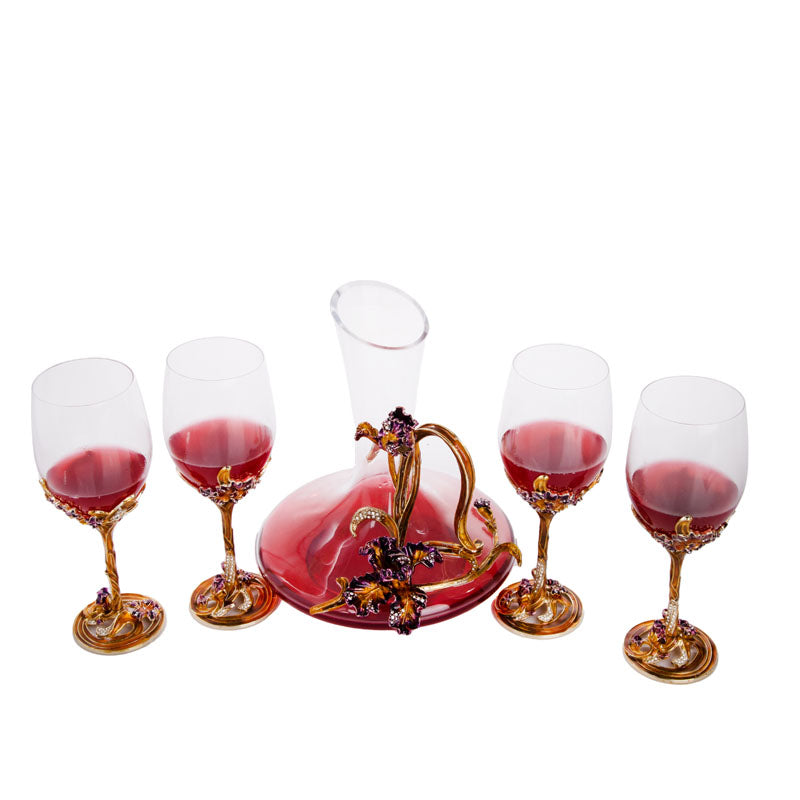 Buy Arbia Decanter & Glass (900 ML/250 ML) - Seven Piece Set Barware Set from Vaaree