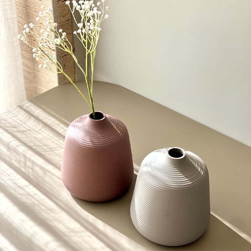 Buy Adola Arca Vase - Light Grey Vase from Vaaree